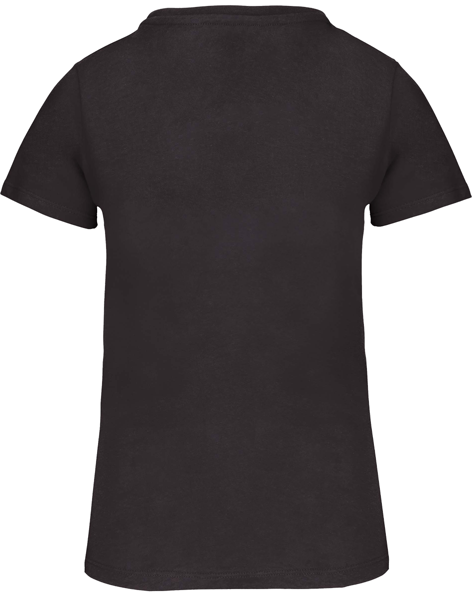 T-Shirt Col Rond Bio 150Gr Femme | 100% Coton Bio | Impression Et Broderie Dark Grey