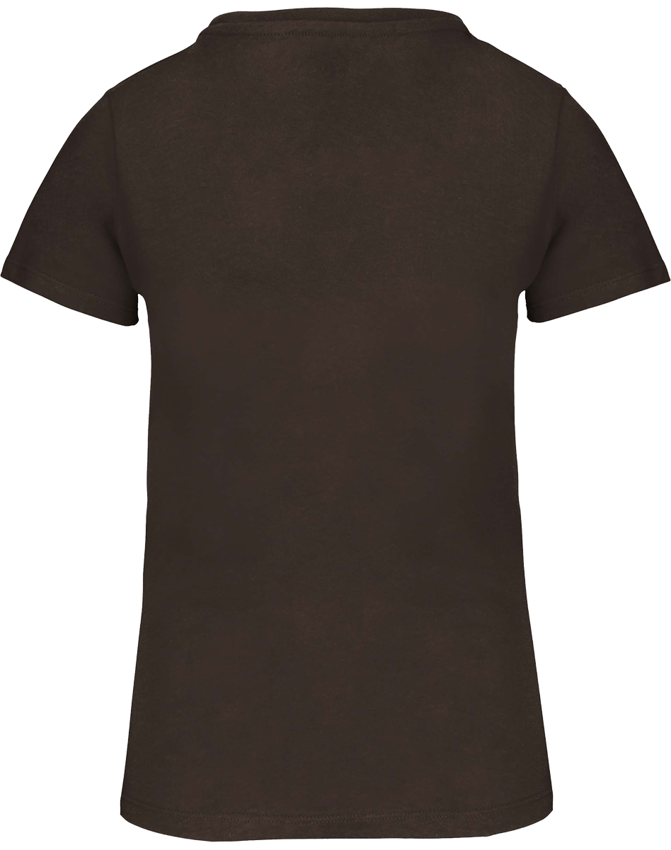 T-Shirt Col Rond Bio 150Gr Femme | 100% Coton Bio | Impression Et Broderie Dark Khaki