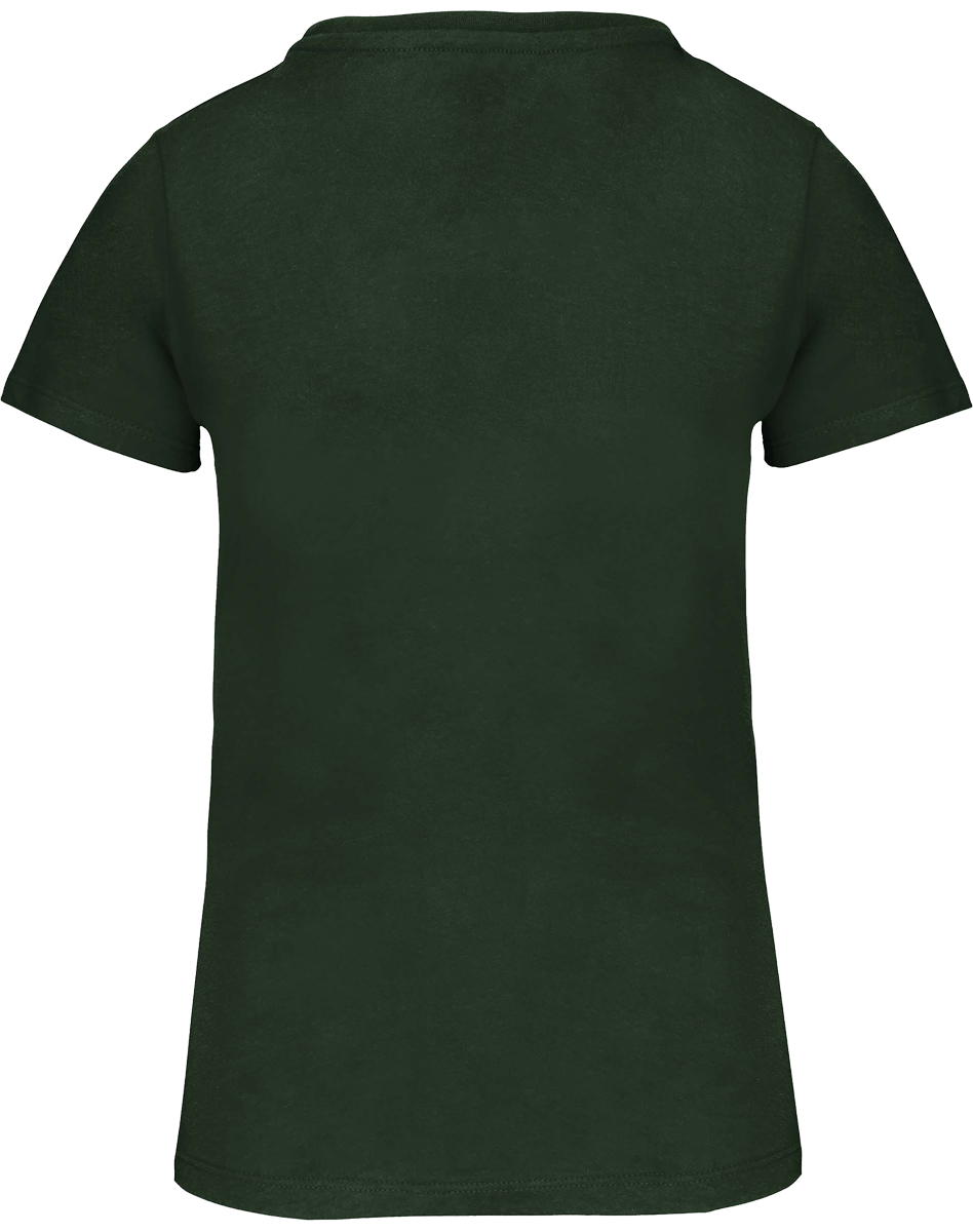 T-Shirt Col Rond Bio 150Gr Femme | 100% Coton Bio | Impression Et Broderie Forest Green