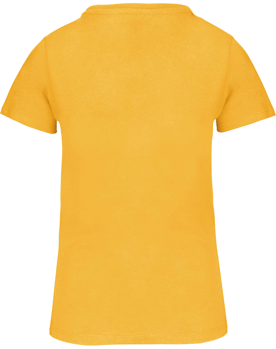 T-Shirt Col Rond Bio 150Gr Femme | 100% Coton Bio | Impression Et Broderie Yellow
