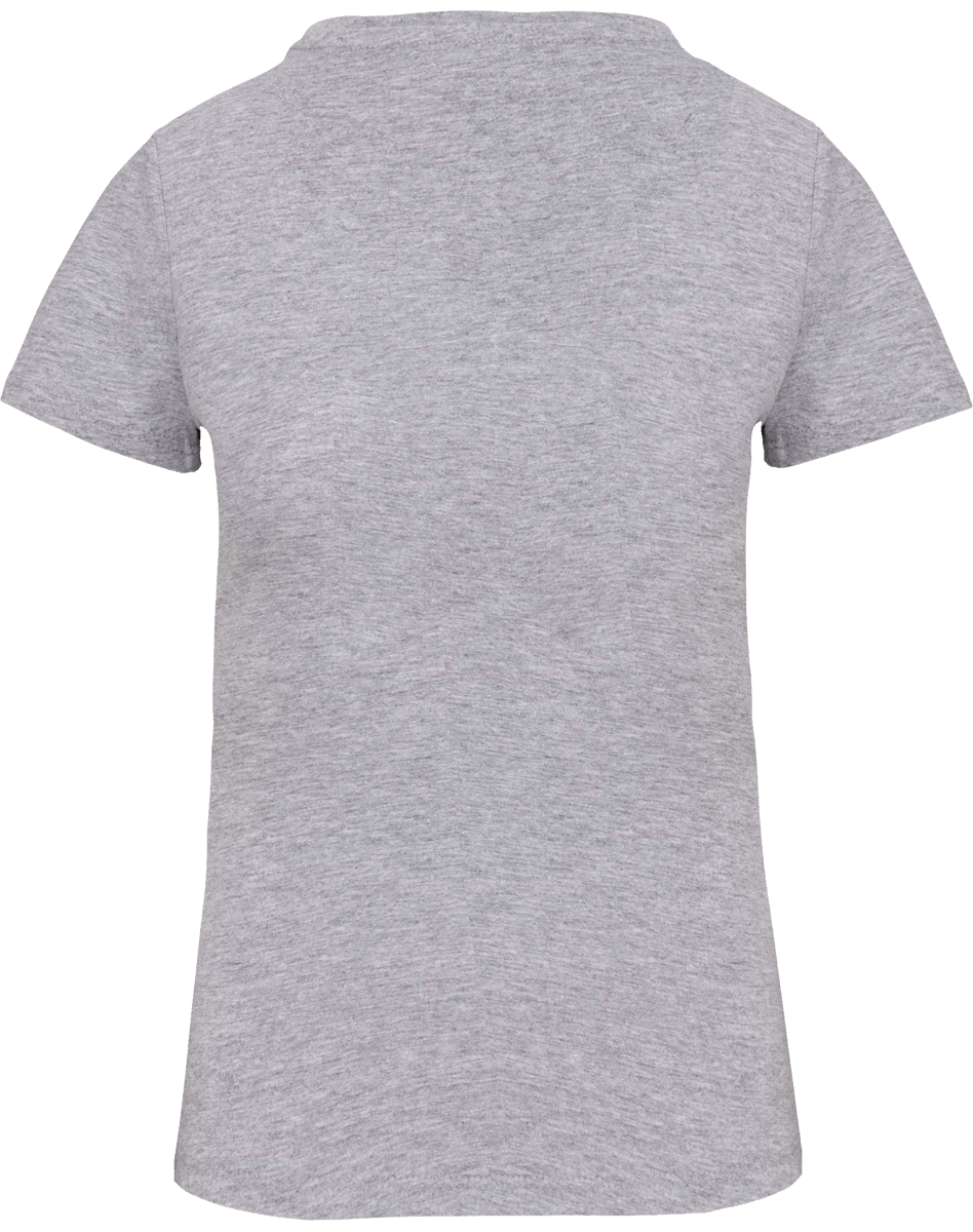 T-Shirt Col Rond Bio 150Gr Femme | 100% Coton Bio | Impression Et Broderie Oxford Grey