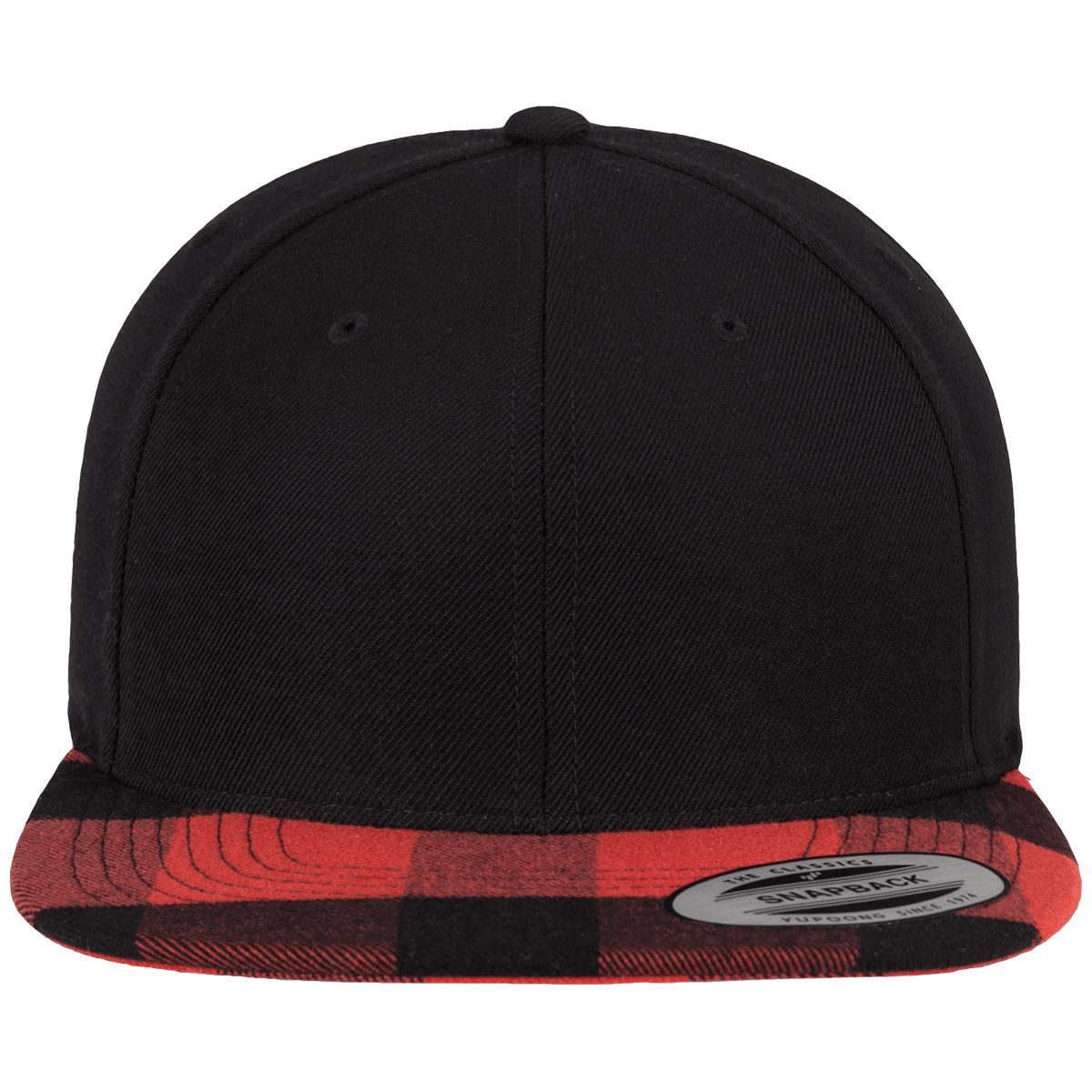 Casquette SnapBack visière à carreaux
