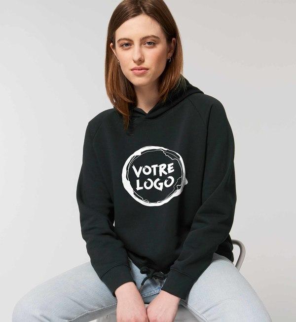 Kurzes Damen-Kapuzensweatshirt | Bio-Baumwolle