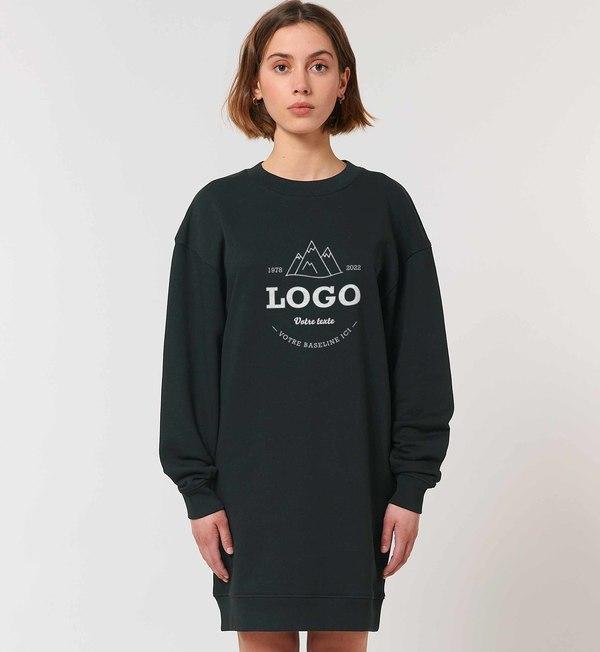 Robe À Col Rond Oversized Femme Stella Kicker | 100% Coton Bio | Personnalisable En Impression Et Broderie