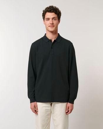 Unisex Langarm-Polo Prepster | 100% Bio-Baumwolle | personalisierbar mit Stickerei und Flex