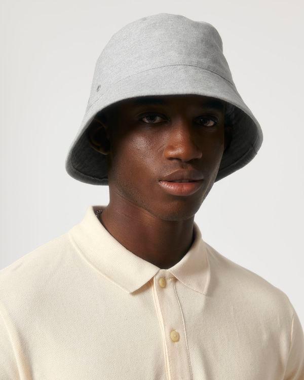 Chapeau Bob En Toile Stanley Stella Bucket Hat | 100% Coton Bio Heather Grey