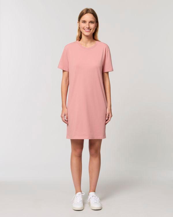T-Shirt Robe 100% Coton Bio | Stanley Stella | Broderie Et Impression Canyon Pink