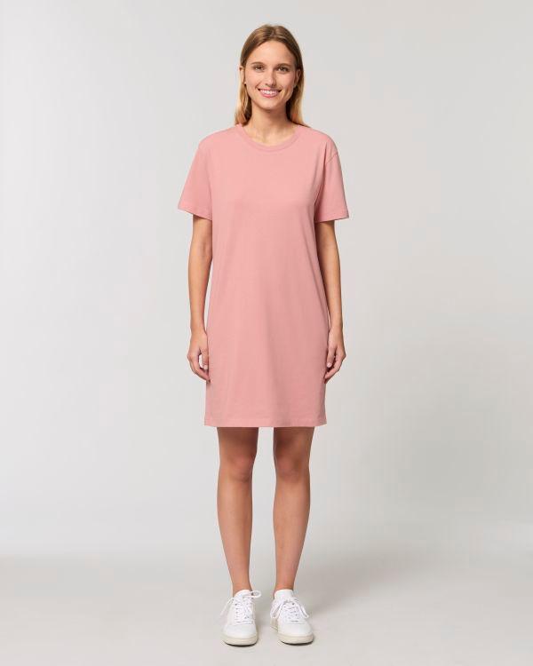 T-Shirt Robe 100% Coton Bio | Stanley Stella | Broderie Et Impression Canyon Pink