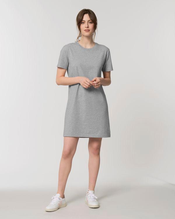 T-Shirt Robe 100% Coton Bio | Stanley Stella | Broderie Et Impression Heather Grey