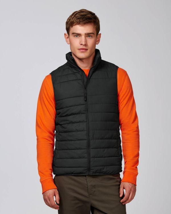 Customizable Men's Sleeveless Down Jacket Black