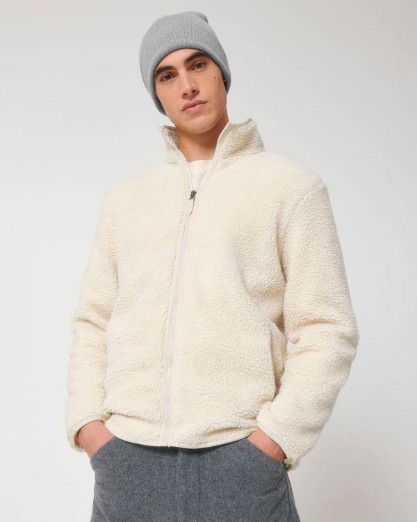 Veste Sherpa Polaire Unisexe Outsider À Personnaliser En Broderie Natural