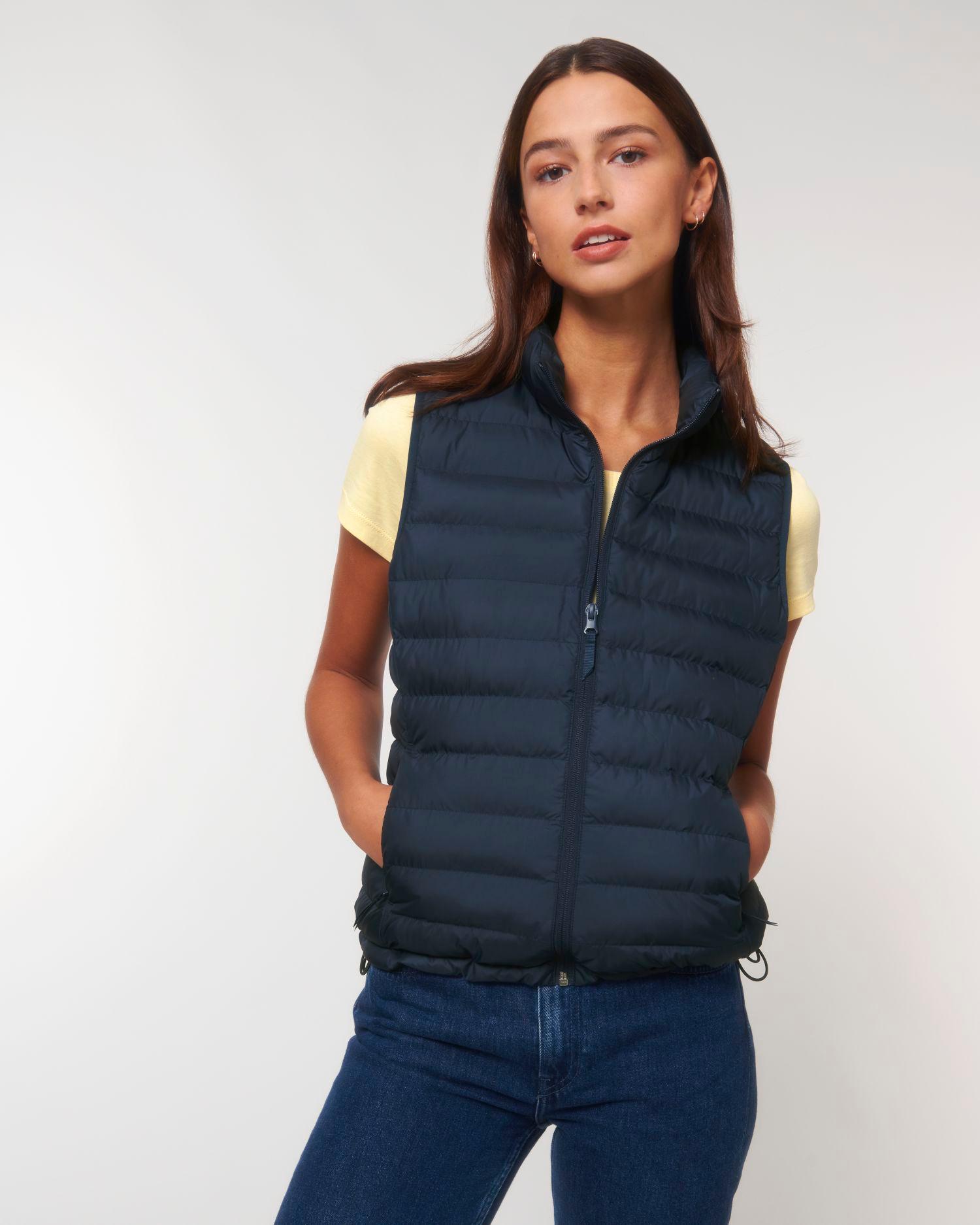 Bodywarmer Matelassé Pour Femme Stella Climber À Personnaliser En Broderie French Navy