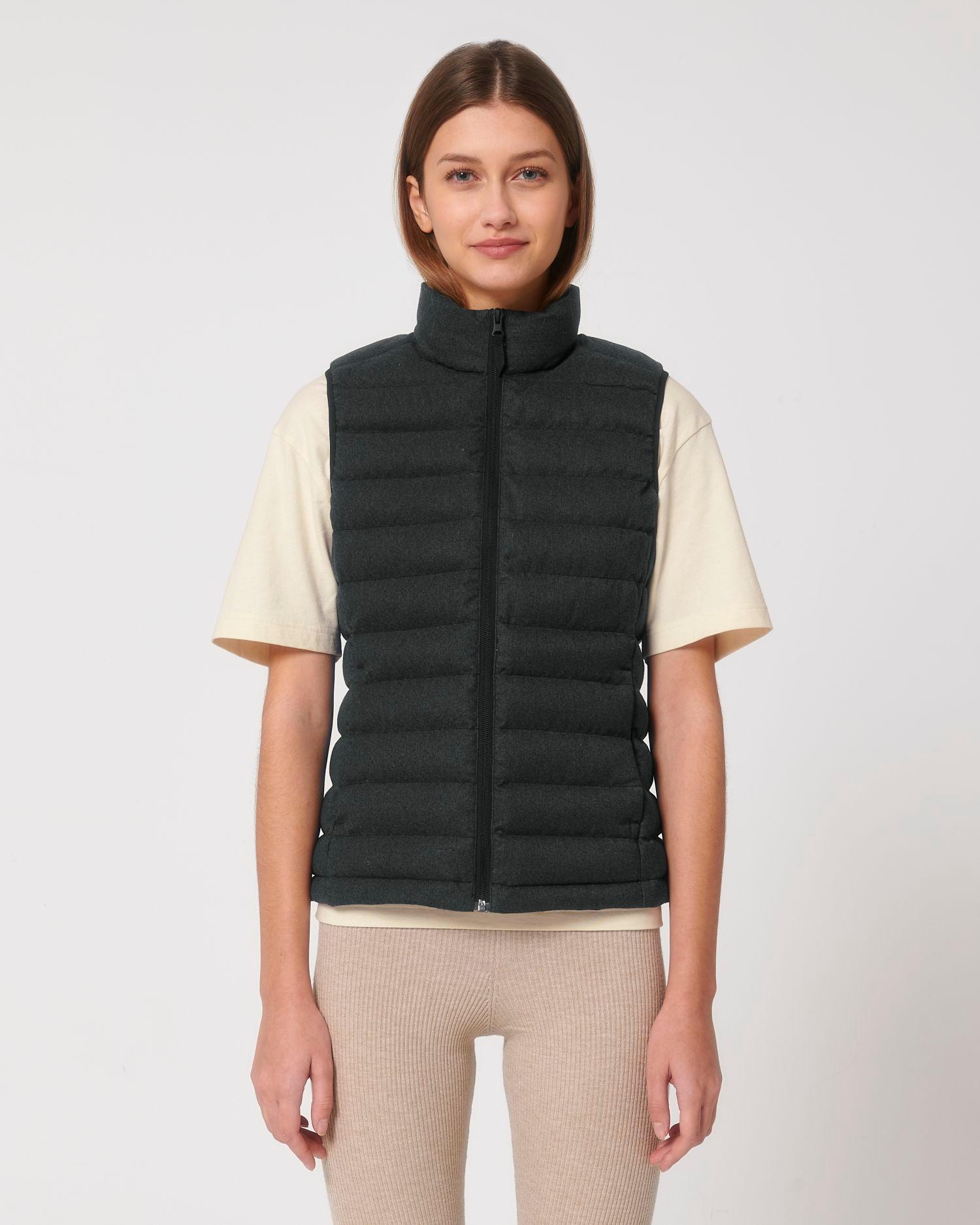 Bodywarmer Femme Aspect Laineux Stella Climber Wool-Like À Personnaliser En Broderie Dark Heather Grey