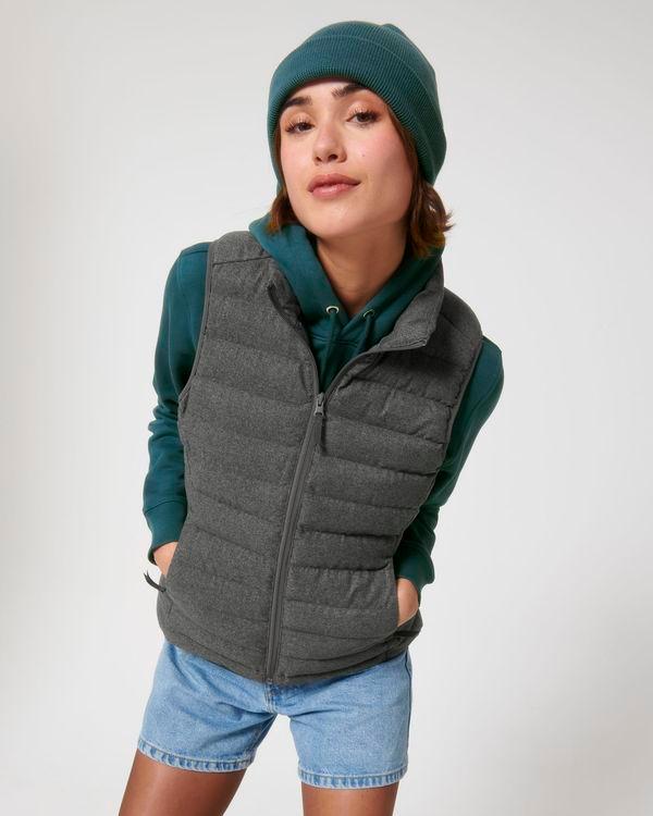 Bodywarmer Femme Aspect Laineux Stella Climber Wool-Like À Personnaliser En Broderie Deep Metal Heather Grey