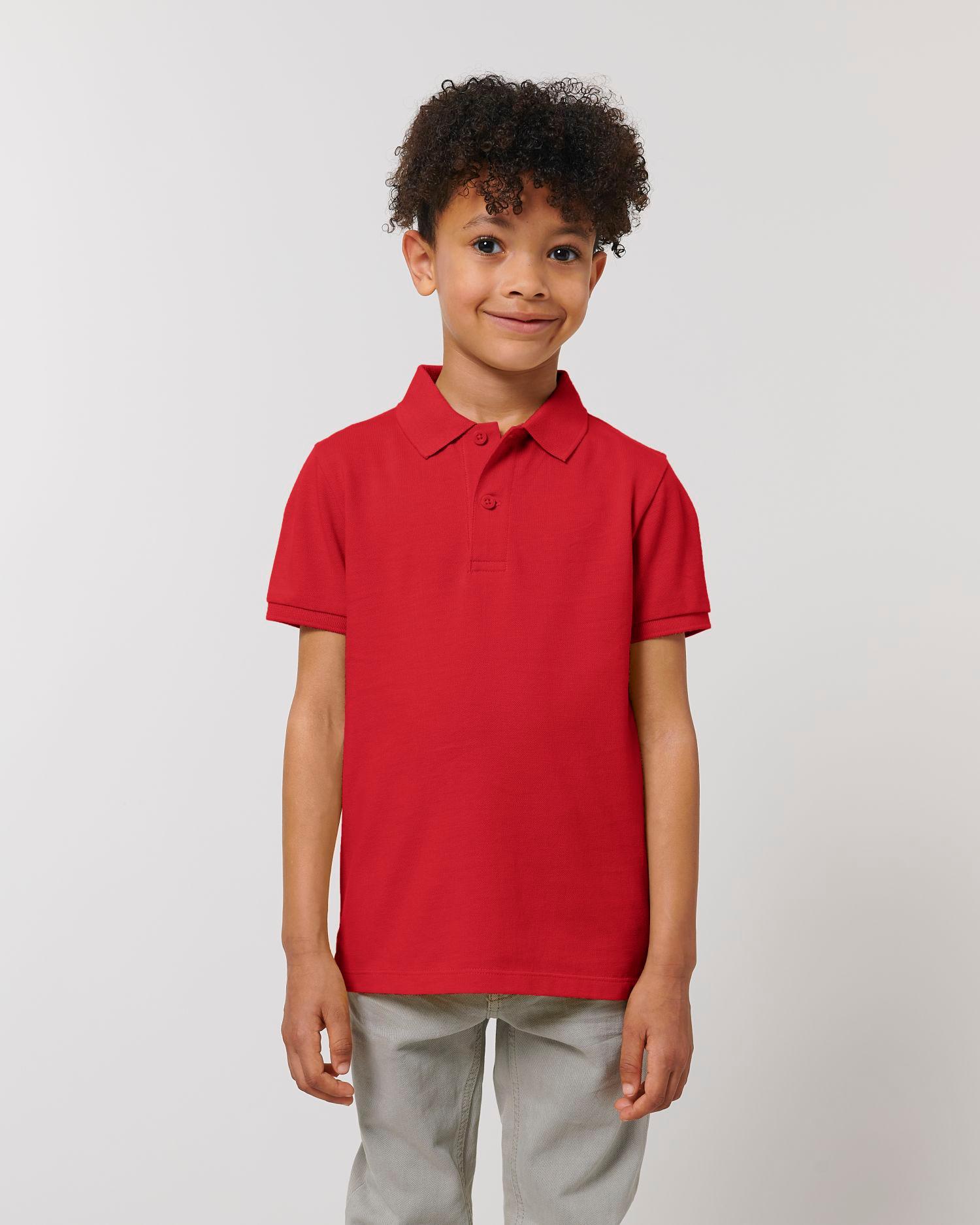 Polo Enfant 100% Coton Bio | Broderie Et Impression  Red