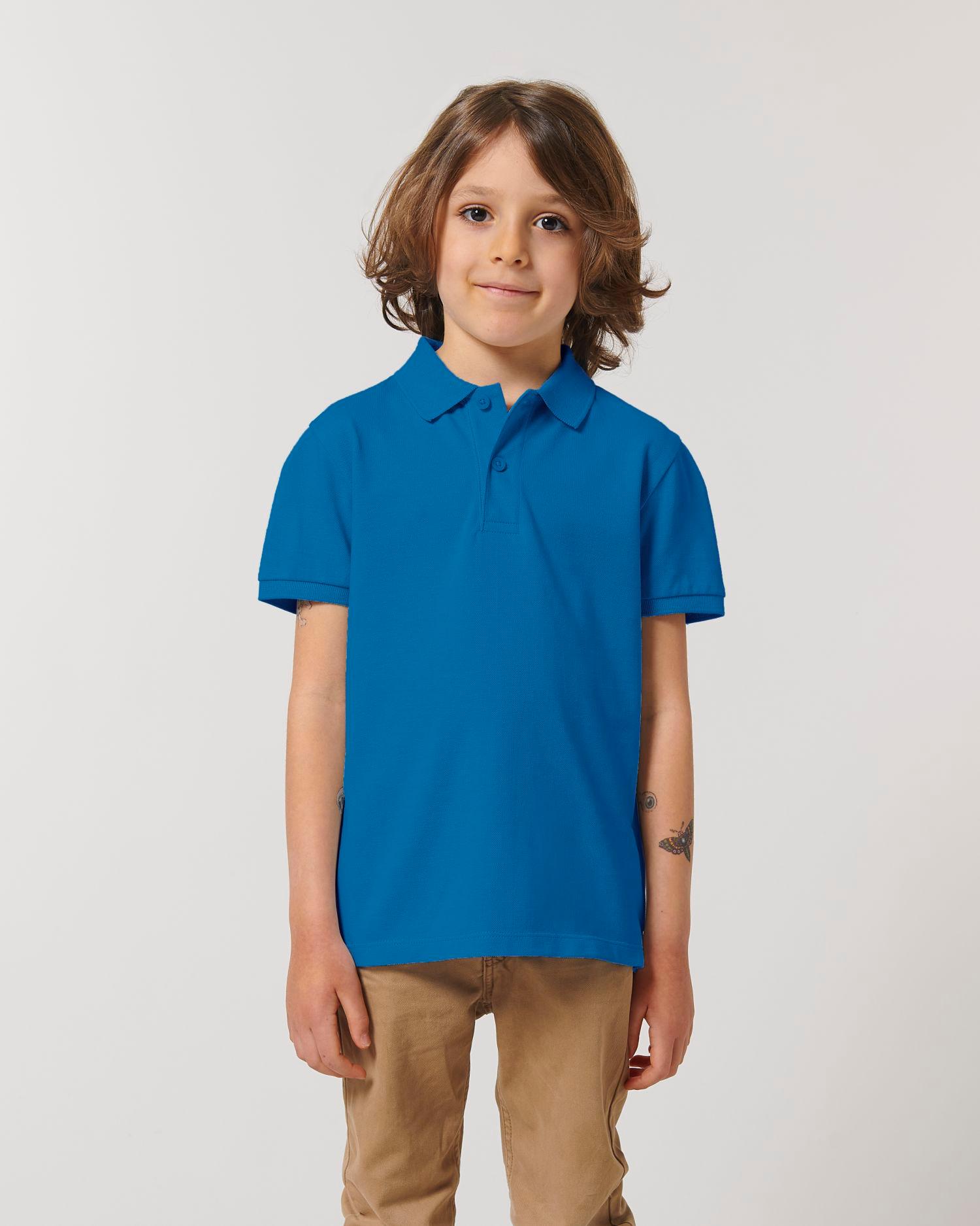 Polo Enfant 100% Coton Bio | Broderie Et Impression  Royal Blue