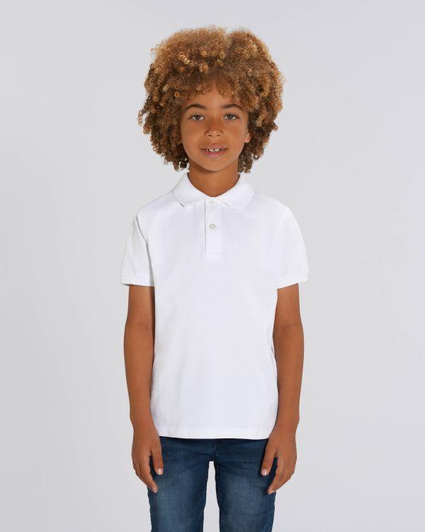 Polo Enfant 100% Coton Bio | Broderie Et Impression  White