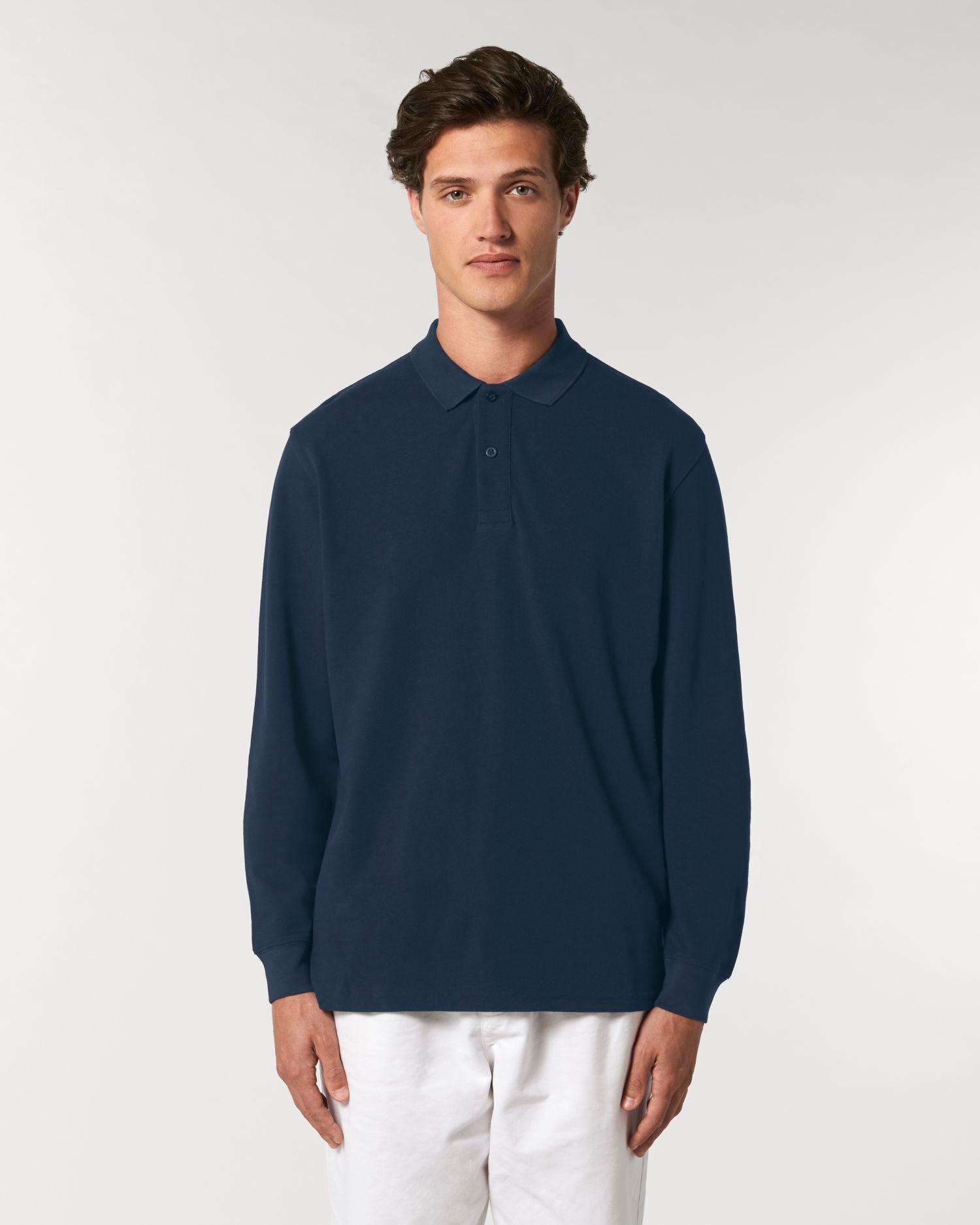 pictoPolo Homme Manches Longues | 100% Coton Bio | Stanley Dedicator Long Sleeve French Navy