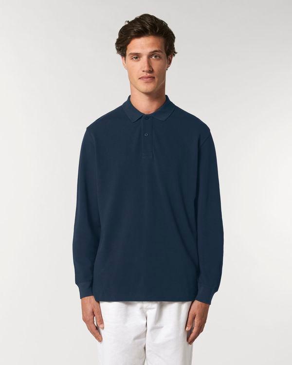 Polo Homme Manches Longues | 100% Coton Bio | Stanley Dedicator Long Sleeve French Navy