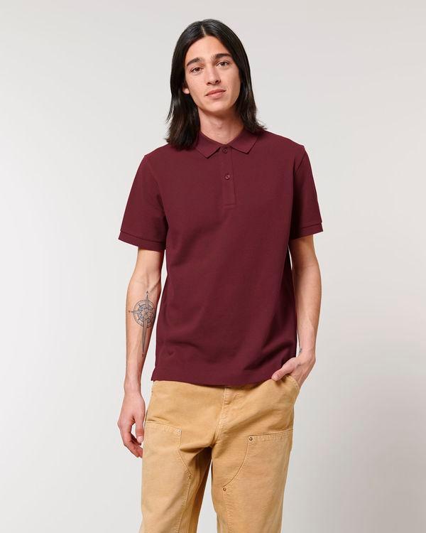 Polo Unisexe Biologique Prepster Personnalisé Sur Tunetoo Burgundy