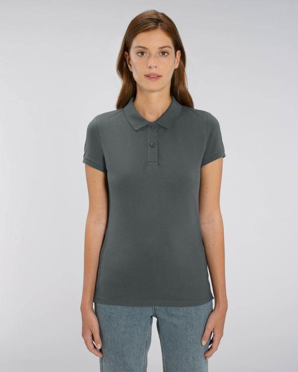 Polo Mujer Algodón Orgánico Stella Devoter Anthracite