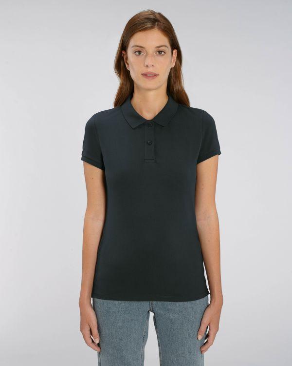 Polo Mujer Algodón Orgánico Stella Devoter Black