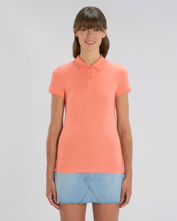 Polo Mujer Algodón Orgánico Stella Devoter Sunset Orange