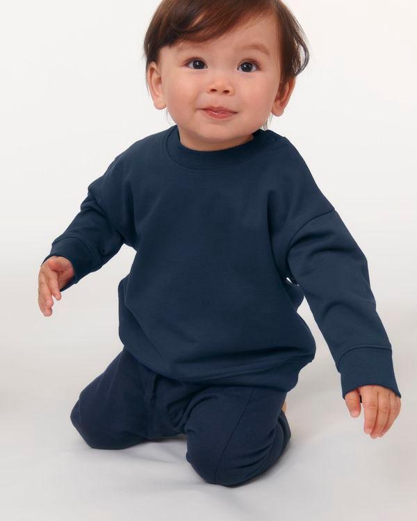 Sweat Shirt À Col Rond Bébé Stanley Stella Baby Changer French Navy