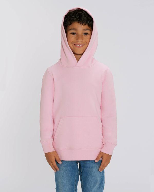 Kinder-Hoodie Aus Bio-Baumwolle | Stickerei Und Druck | Schweres Grammatur Cotton Pink