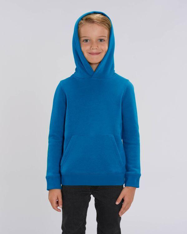 Hoodie Pour Enfant En Coton Bio | Broderie Et Impression | Grammage Lourd Royal Blue