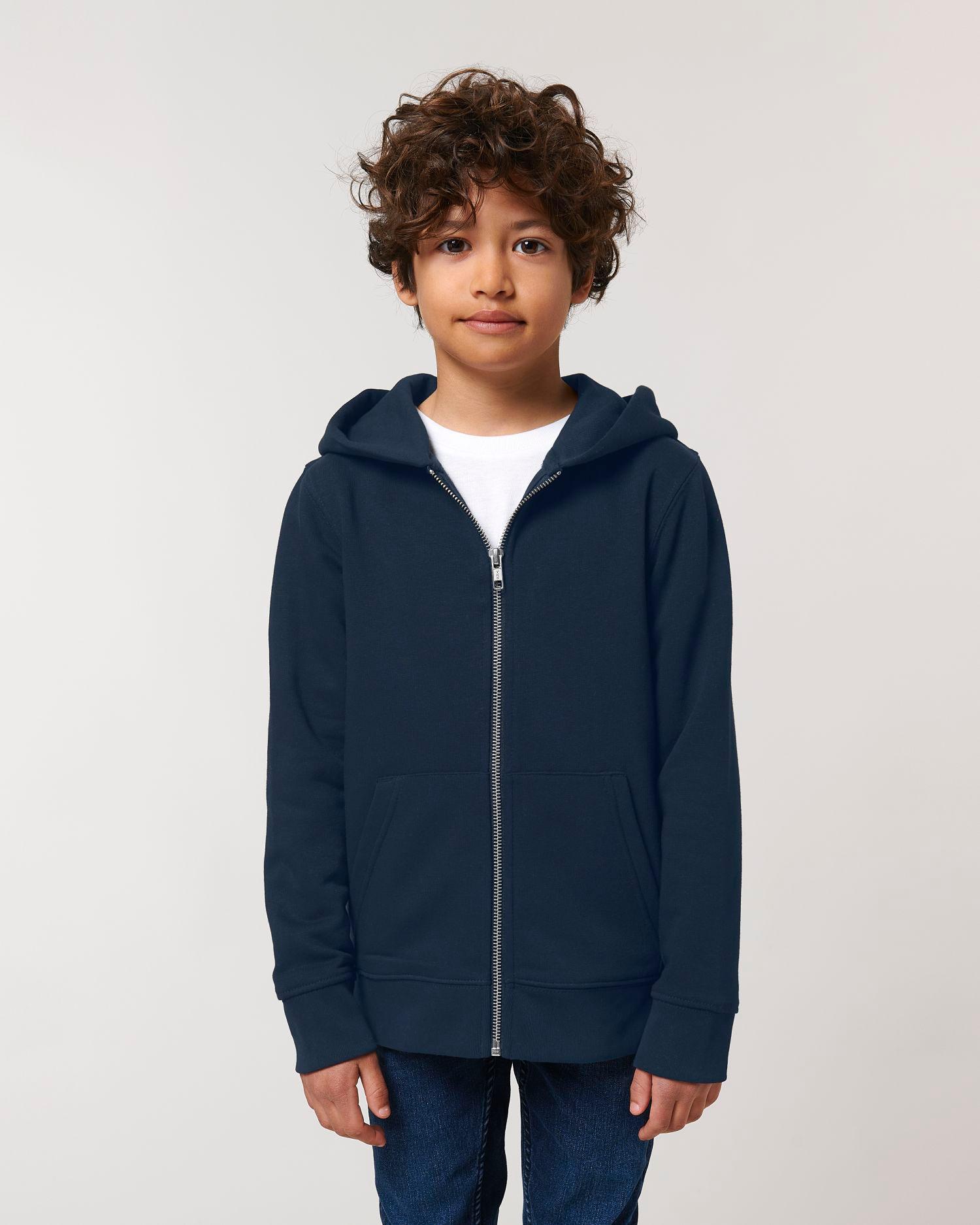 Sweat Zippé À Capuche Enfant | Broderie Et Impression | Stanley Stella French Navy