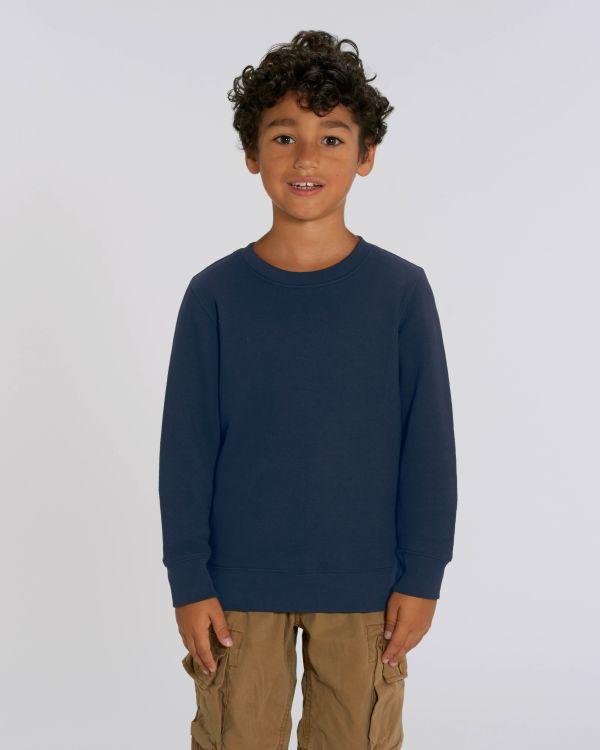 Sweat Enfant | Coupe Normale | 85% Coton Bio | Broderie Et Impression French Navy