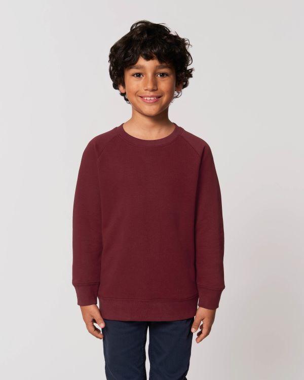Sudadera Básica Cuello Redondo Algodón Orgánico Stanley Mini Scouter Burgundy