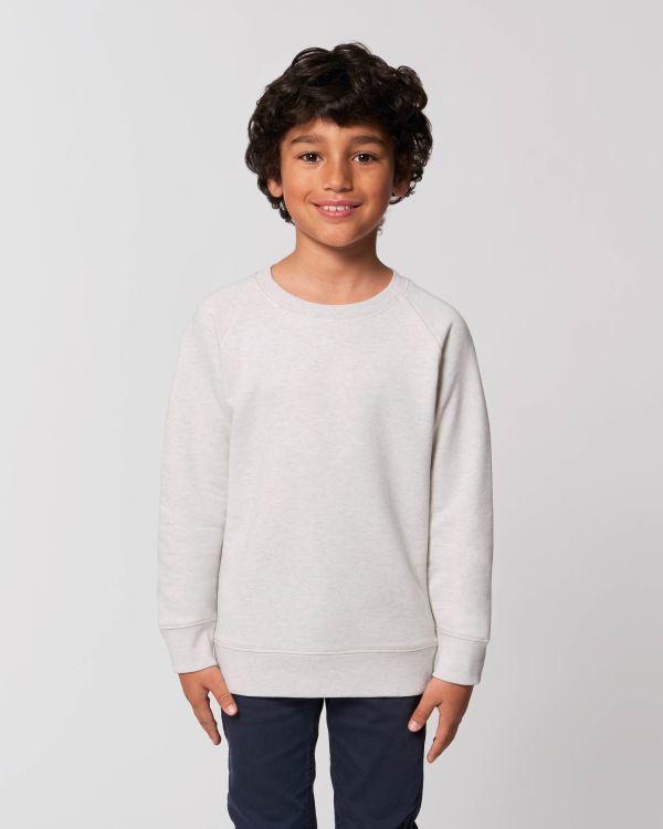 Sweat Col Rond Enfant | Coton Bio - Stanley Mini Scouter Cream Heather Grey