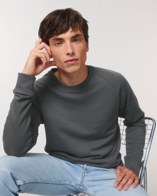 Sweat Col Rond Homme | Broderie Et Impression Anthracite