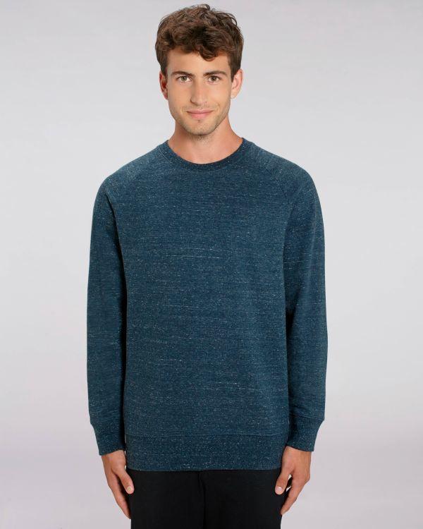 Sweat Col Rond Homme | Broderie Et Impression Dark Heather Denim