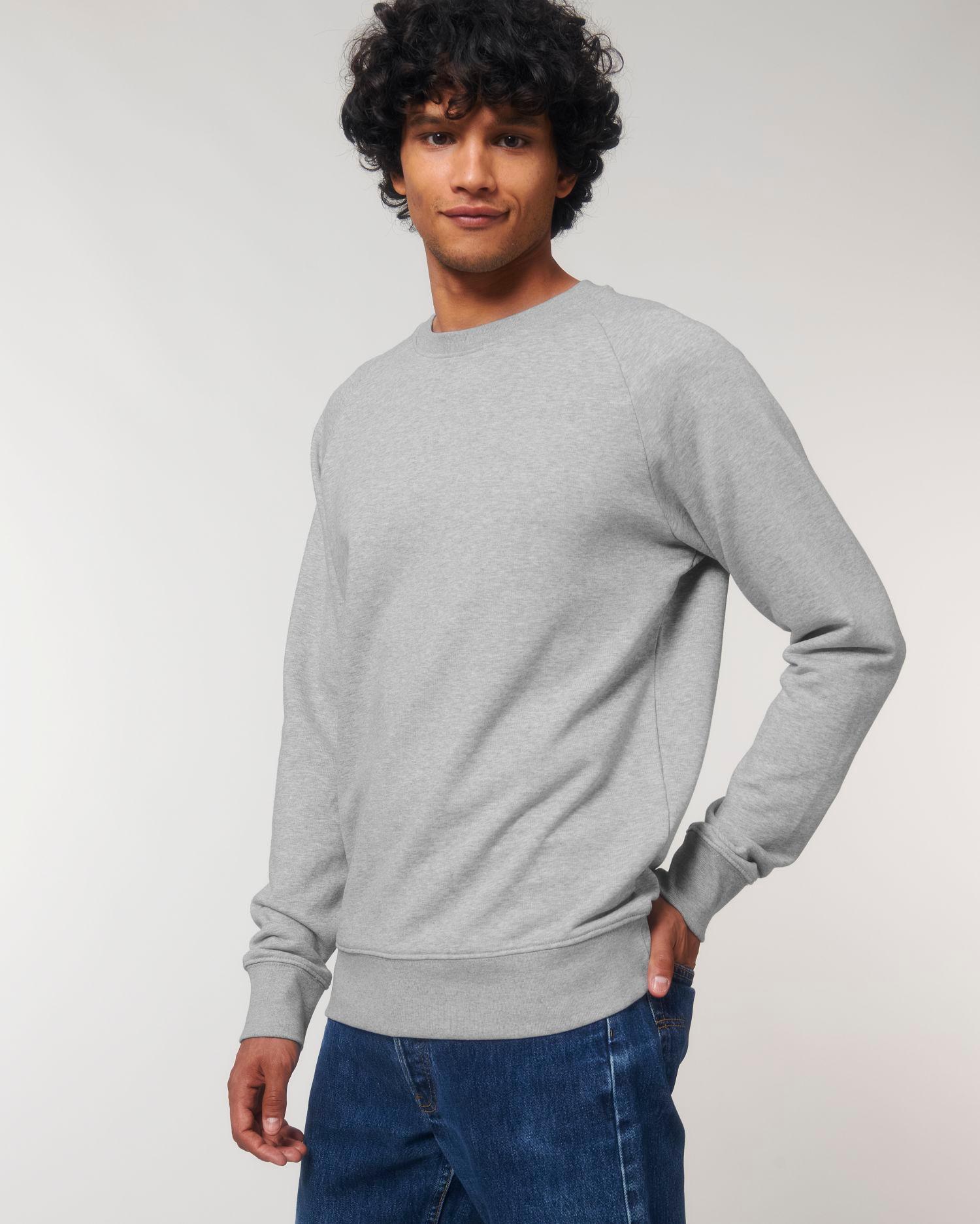 Sweat Col Rond Homme | Broderie Et Impression Heather Grey
