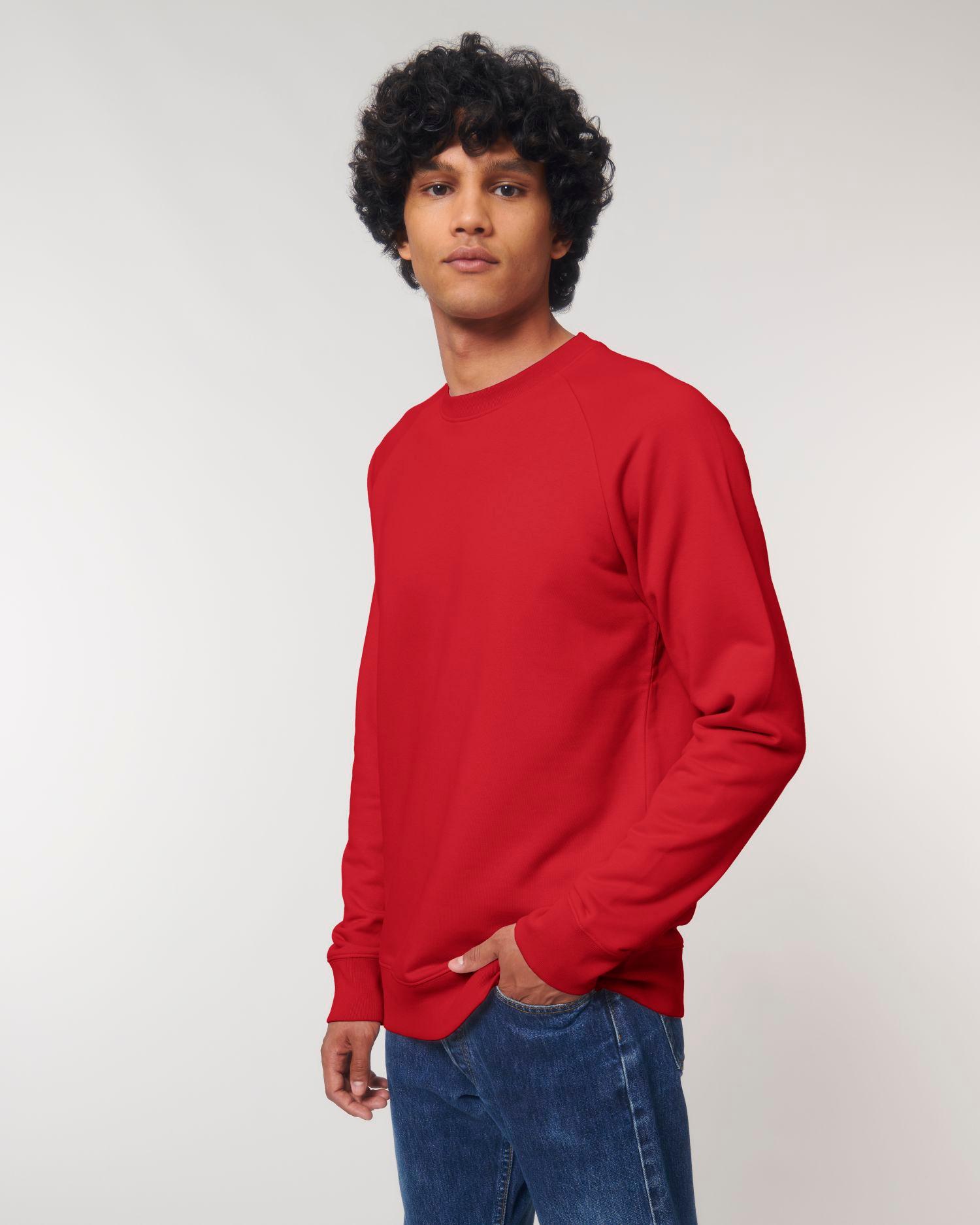 Sweat Col Rond Homme | Broderie Et Impression Heather Grape Red