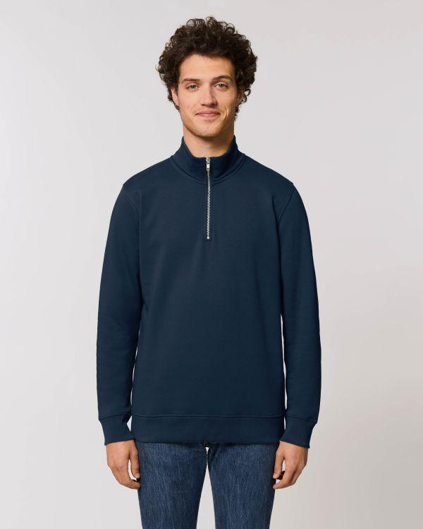 pictoSweat Col Zip Homme | Broderie Et Impression French Navy