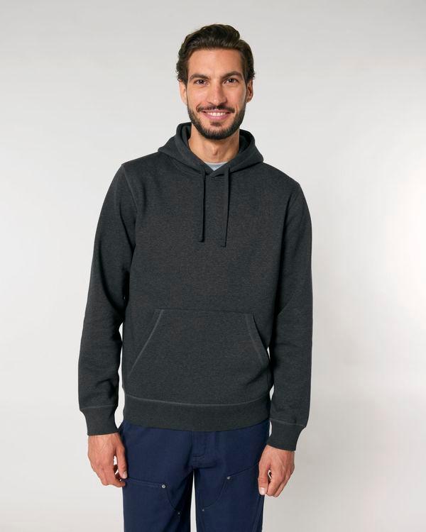 picto Sweatshirt À Capuche Unisexe Stanley Stella Drummer 2.0 Personnalisable Dark Heather Grey