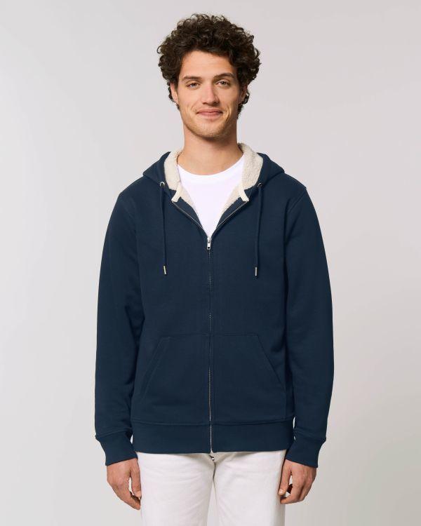 Veste Sherpa - Sweat-Shirt Zippé Unisexe | Broderie Et Impression French Navy