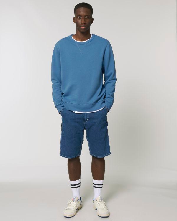 Sweat Teinté Stanley Vintage | Coupe Unisexe | Coton Bio G. Dyed Cadet Blue