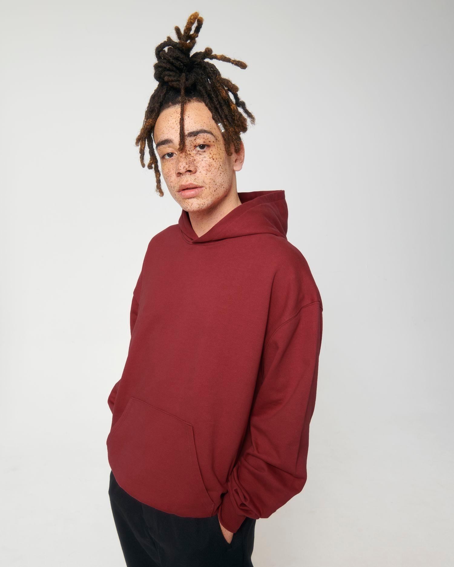 pictoSweatshirt Hoodie Unisexe Coupe Boxy Stanley Stella Cooper Dry | Personnalisable En Broderie Et Impression | Red Earth