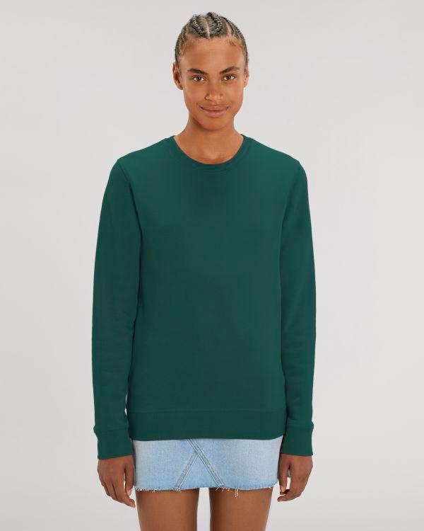 Customisable Unisex Sweatshirt | Organic Cotton Glazed Green