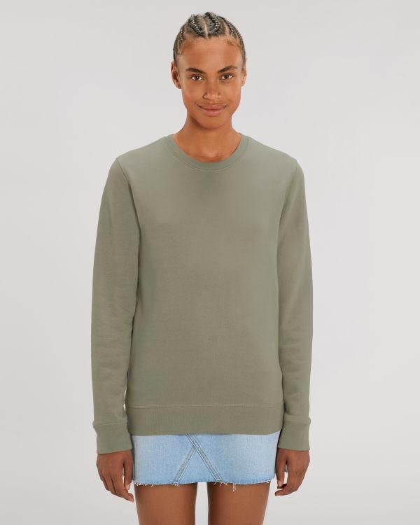 Customizable Unisex Sweatshirt | Organic Cotton Light Khaki