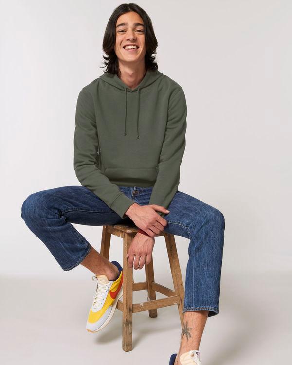 Sweat-Shirt À Capuche Unisexe | Stanley Drummer | Broderie Et Impression  Khaki