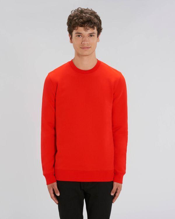 Basic Unisex-Sweatshirt | Weicher Und Flauschiger Angerauter Molton | Stanley Stella Bright Red