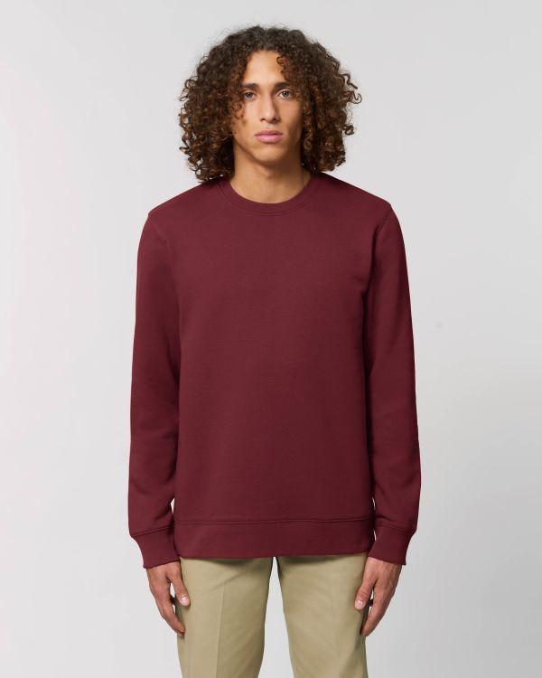 Basic Unisex-Sweatshirt | Weicher Und Flauschiger Angerauter Molton | Stanley Stella Burgundy