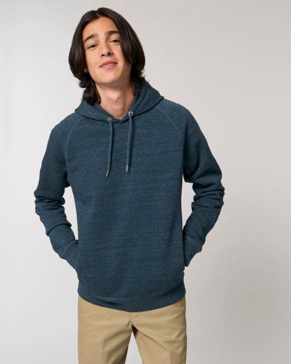 Sweat-Shirt Unisexe | Poches Latérales | Coton Bio  Dark Heather Denim