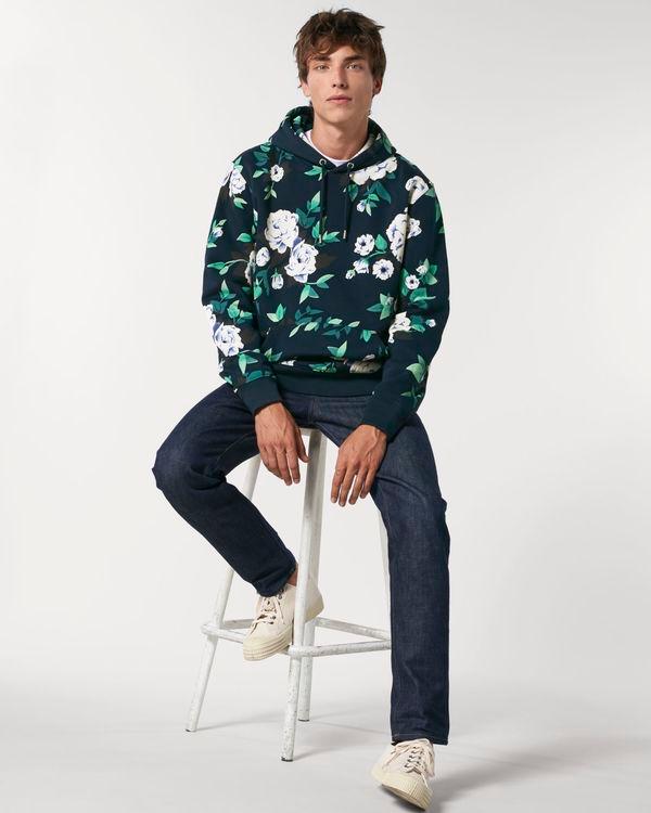 Sweat À Capuche Camoufalge | Unisexe - Coton Bio | Stanley Stella Floral